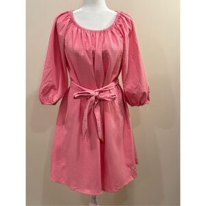 Elizabeth & James Women's Puff Sleeve Mini Dress Pink Size XS